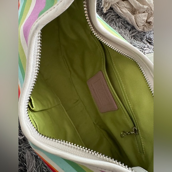 Coach Hamptons Multicolor Stripe Hobo Shoulder Bag - Picture 4 of 6